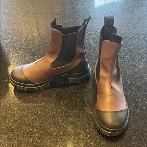 Ganni womens Two-Tone Rubber  Rain Boots